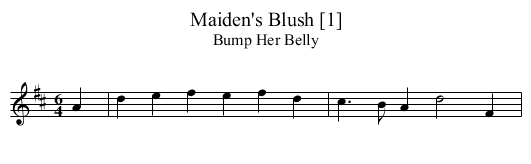 Maiden's Blush [1] - staff notation