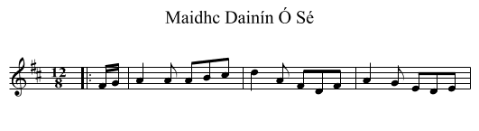 Maidhc Dainín Ó Sé - staff notation