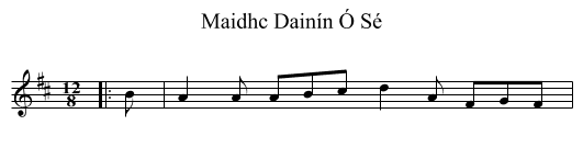 Maidhc Dainín Ó Sé - staff notation