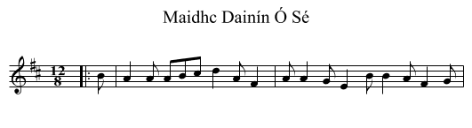 Maidhc Dainín Ó Sé - staff notation
