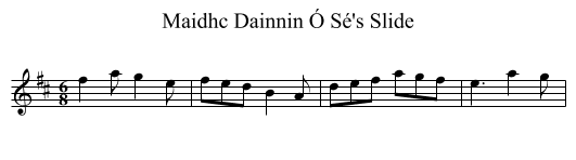Maidhc Dainnin Ó Sé's Slide - staff notation
