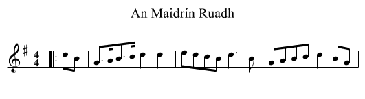 Maidrín Ruadh, An  - staff notation