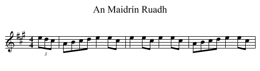 Maidrín Ruadh, An  - staff notation