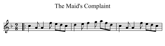Maid's Complaint, The  - staff notation