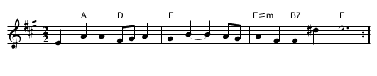 Maids' Morris (A) - staff notation
