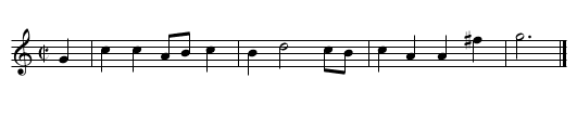 Maids Morris - staff notation