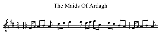 Maids Of Ardagh, The  - staff notation