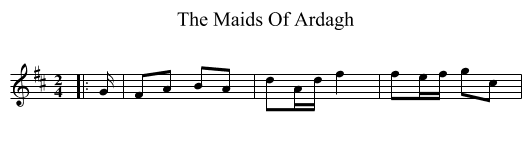 Maids Of Ardagh, The  - staff notation