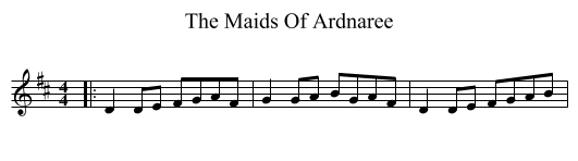 Maids Of Ardnaree, The  - staff notation