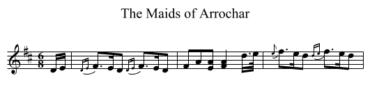 Maids of Arrochar, The - staff notation