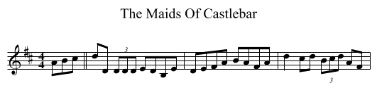 Maids Of Castlebar, The  - staff notation