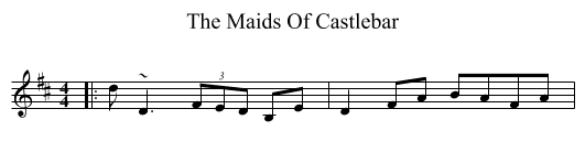 Maids Of Castlebar, The  - staff notation