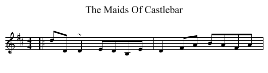 Maids Of Castlebar, The  - staff notation
