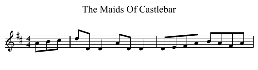 Maids Of Castlebar, The  - staff notation