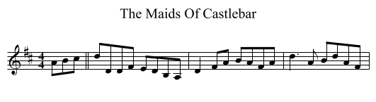 Maids Of Castlebar, The  - staff notation