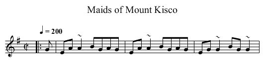 Maids of Mount Kisco - staff notation