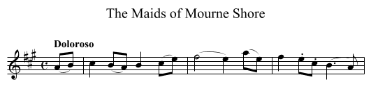 Maids of Mourne Shore, The - staff notation