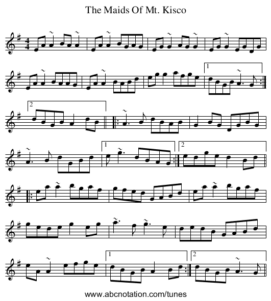 Maids Of Mt. Kisco, The - staff notation