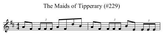 Maids of Tipperary (#229), The - staff notation