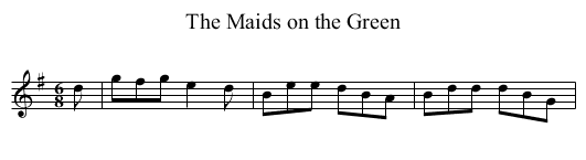 Maids on the Green, The - staff notation