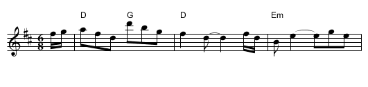 Maidstone Hall (in D) - staff notation
