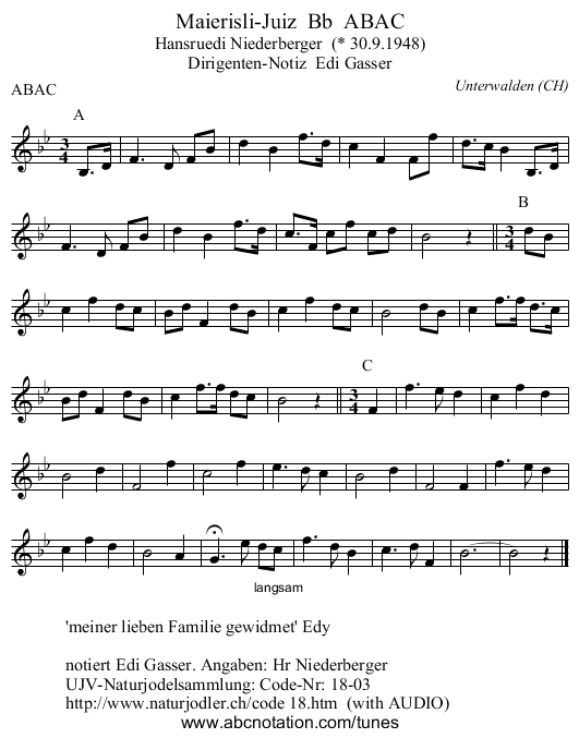 Maierisli-Juiz Bb ABAC - staff notation