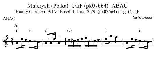 Maierysli (Polka)  CGF (pk07664)  ABAC - staff notation