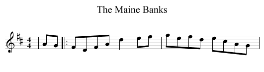 Maine Banks, The  - staff notation