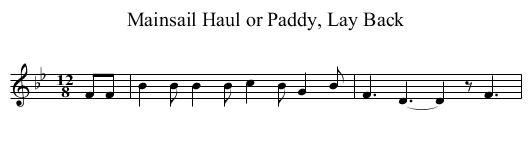 Mainsail Haul or Paddy, Lay Back - staff notation
