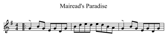 Mairead's Paradise - staff notation
