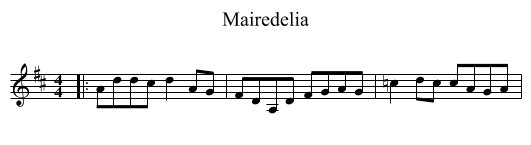 Mairedelia - staff notation