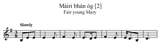 Màiri bhàn òg [2] - staff notation