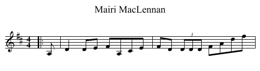 Mairi MacLennan - staff notation