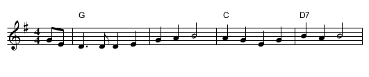 Mairi's Wedding - staff notation