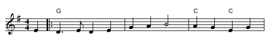 Mairi's Wedding - staff notation