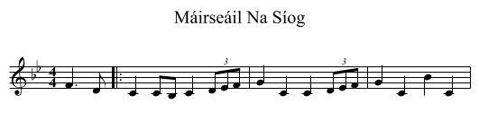 Máirseáil Na Síog - staff notation