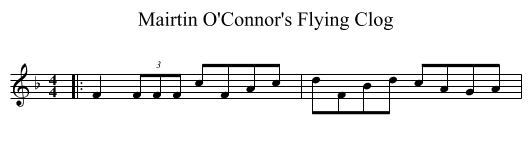 Mairtin O'Connor's Flying Clog - staff notation