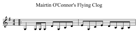 Mairtin O'Connor's Flying Clog - staff notation