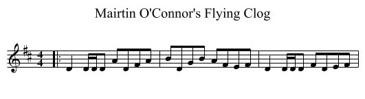 Mairtin O'Connor's Flying Clog - staff notation