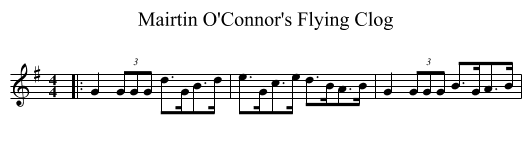 Mairtin O'Connor's Flying Clog - staff notation
