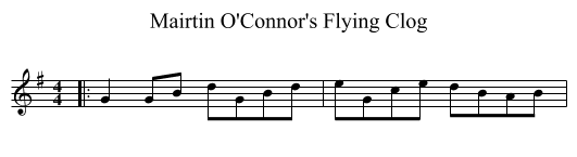 Mairtin O'Connor's Flying Clog - staff notation