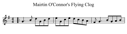 Mairtin O'Connor's Flying Clog - staff notation