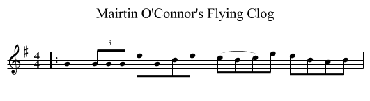 Mairtin O'Connor's Flying Clog - staff notation