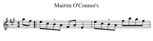 Mairtin O'Connor's - staff notation