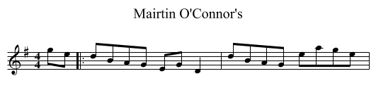 Mairtin O'Connor's - staff notation