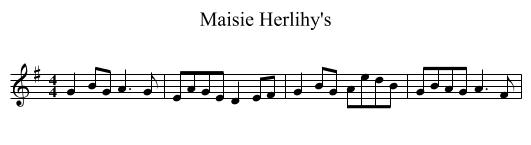 Maisie Herlihy's - staff notation