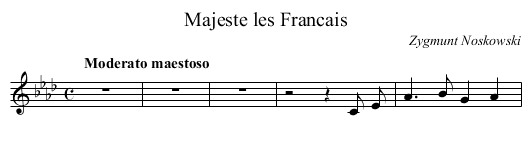 Majeste les Francais - staff notation