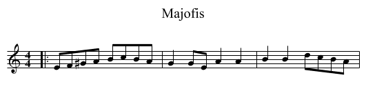 Majofis - staff notation