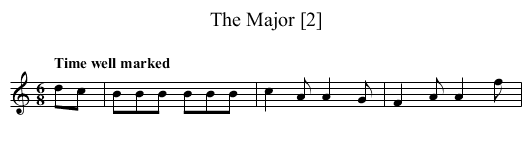 Major [2], The - staff notation