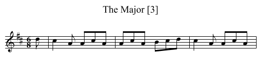 Major [3], The - staff notation